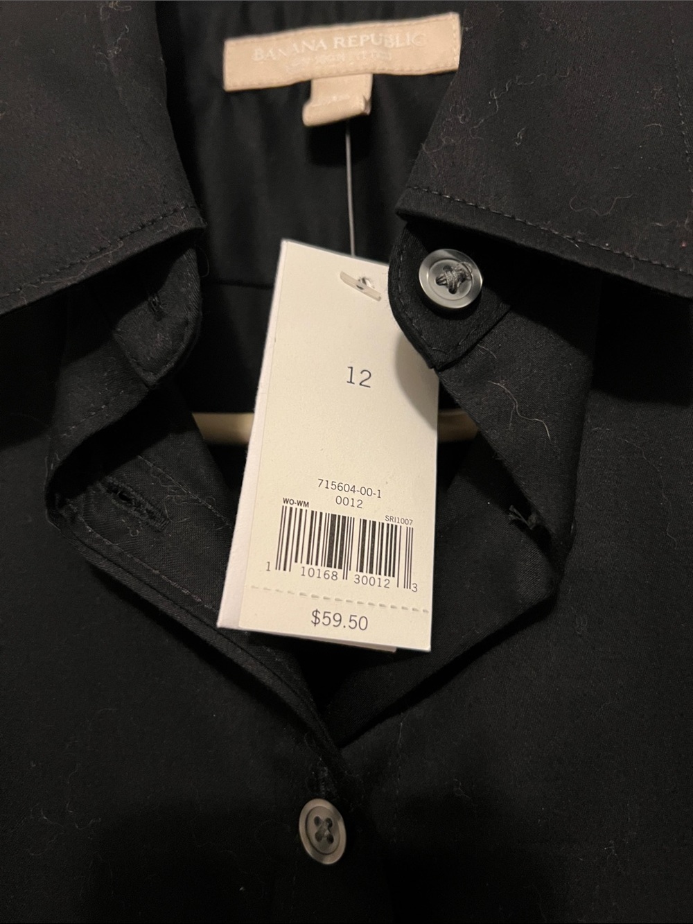 Banana Republic Black Button-Front Women's Shirt - Picture 3 of 14